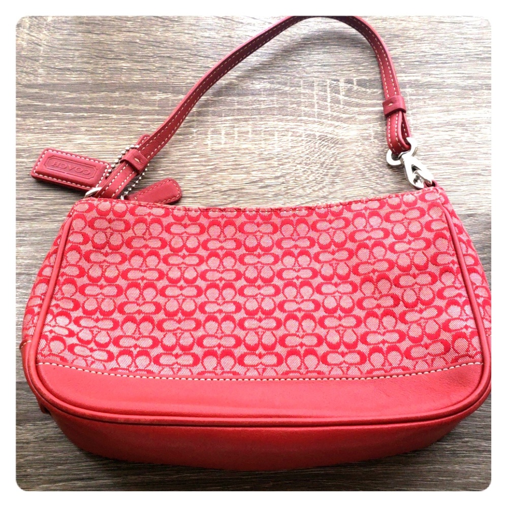 Red vintage Coach purse